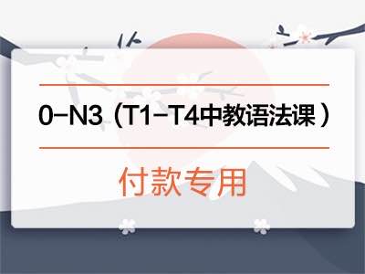 0-N3(t1-t4中教语法课）付款专用